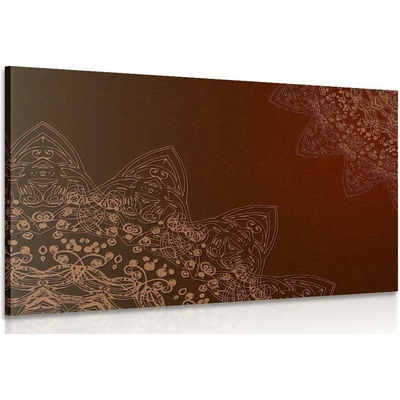 Obraz moderní prvky Mandaly v odstínech hnědé - 40x30