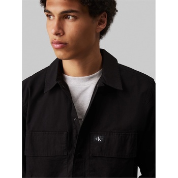 Image 1 of Calvin Klein Jeans Риза с дълъг ръкав Calvin Klein Jeans Men's Cargo Cotton Long Sleeve Relaxed Fit Overshirt - CK Black
