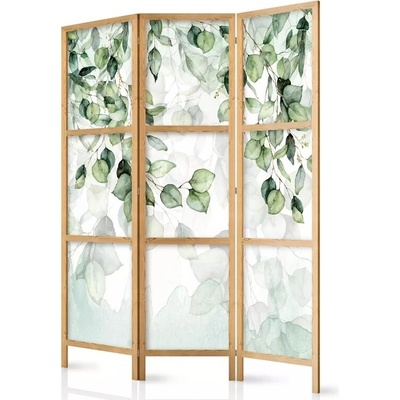 Fabulo 3-dílný Zelené listy 172 x 135 cm potisk na jedné straně paravánu