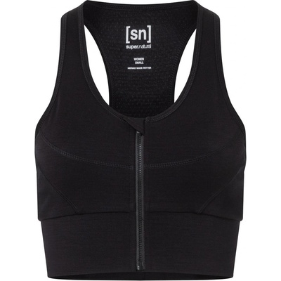 [sn] super natural Dámská merino top Motion Zip Top Jet Black