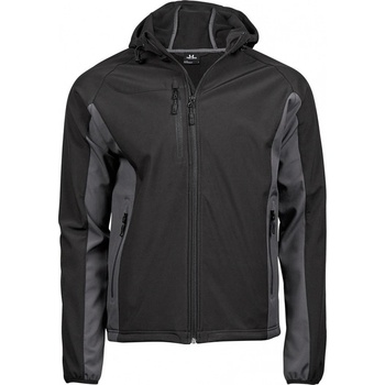 Tee Jays Tenký softshell s kapucňou Performance Black/Dark Grey