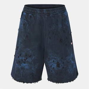 Diesel Къси панталони Diesel Extreme Distressed Acid Wash Shorts - Blue