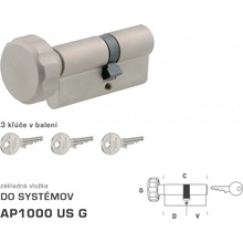 MP-KOVANIA DK - AP1000 US G - s gombíkom NIM - nikel matný