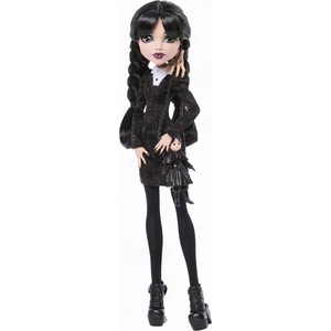 Monster High Кукла Monster High - Wednesday Addams, в черен тоалет, чанта и Нещото (JNJ91)