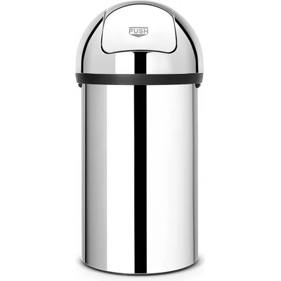 Brabantia Кошче за отпадъци PUSH BIN 60л, лъскава стомана, Brabantia (BRAB402623)