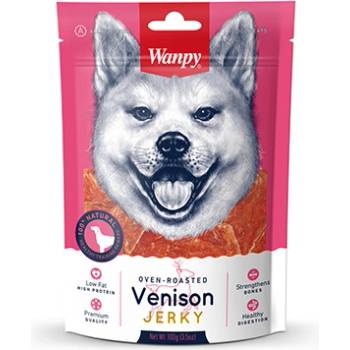 Wanpy Venison Jerky - Премиум клас лакомство за кучета с еленско филе, печено на фурна, 100 гр