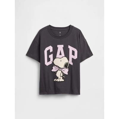 Dětské tričko Gap & Peanuts Snoopy s logem Šedá