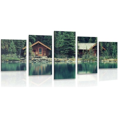 5-dílný obraz park Yoho v Kanadě - 150x75