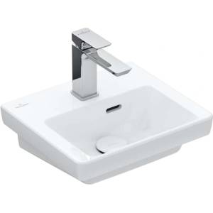 Villeroy & Boch Subway 3.0 - Умивалник за вграждане 37x31 см, с преливник, отвор за смесител, CeramicPlus, Stone White 437037RW (437037RW)