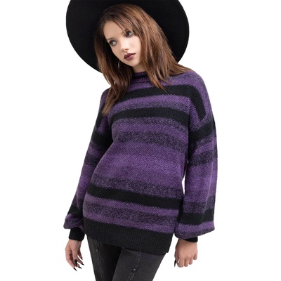 KILLSTAR дамски пуловер KILLSTAR - Hauntweft - Лилав/Черен - KSRA011700