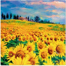 PAW Ubrousky L Painted Sunflowers 33x33cm