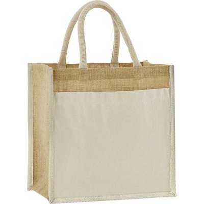 Westford Mill Nákupná jutová taška WM483 Natural 30x30x19 cm