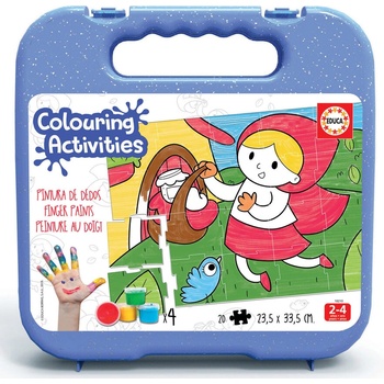 Educa Червената шапчица - пъзел за оцветяване 20 части (edu18210)