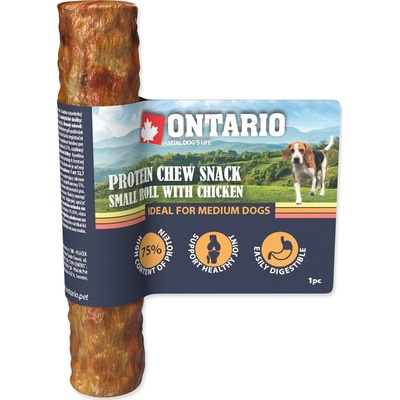 Ontario dog protein snack malá rolka s kuracinou 12 ,7 cm