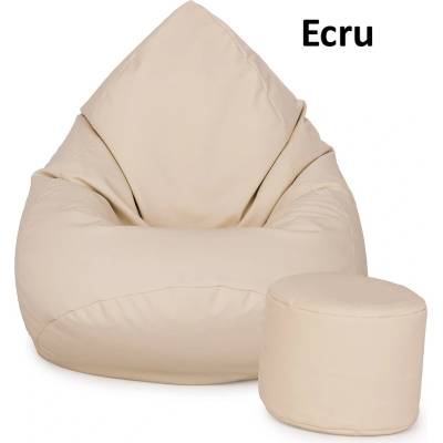Sako Sedací vak s podnožníkom 120x90x90 cm Ecru