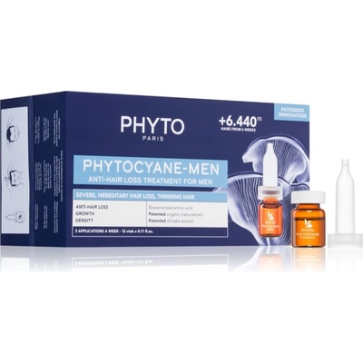 PHYTO Phytocyane Anti-Hair Loss Treatment For Men грижа за растеж на косата против косопад 12x3.5ml