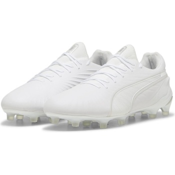 PUMA Мъжки футболни бутонки Puma King Ultimate Launch Firm Ground Football Boots Mens - White/White