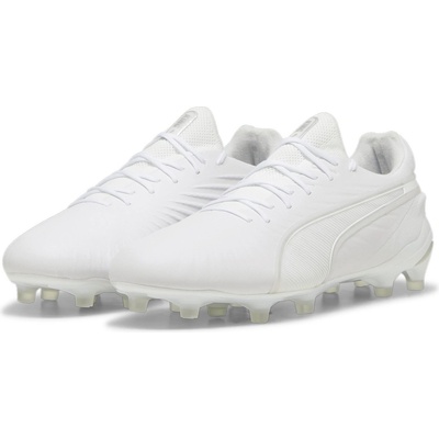 PUMA Мъжки футболни бутонки Puma King Ultimate Launch Firm Ground Football Boots Mens - White/White