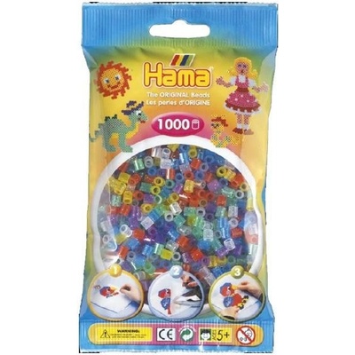Hama Zažehlovací korálky třpytivé 1000ks v sáčku