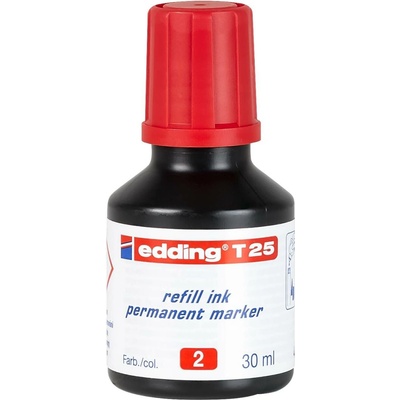 Edding T 25 náhradní inkoust pro permanentní fixy červený