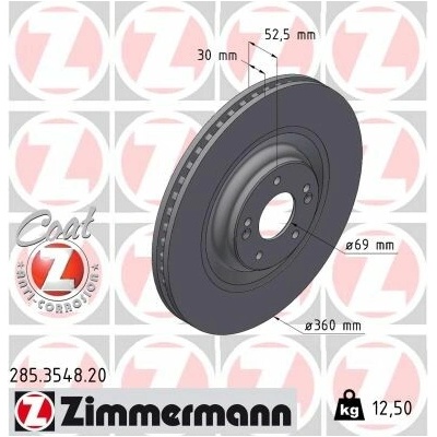 Brzdový kotúč ZIMMERMANN 285.3548.20 (285354820)