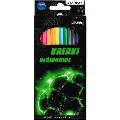 Football1 STK pastelky dřevěné krabička 12 barev 12 144