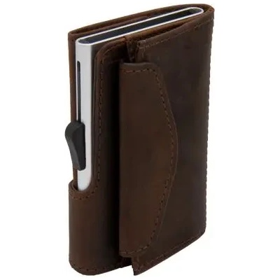 C-Secure Картодържател C-SECURE с портфейл и монетник, Buffalo (CS-COIN-WCH001-BR-SI)