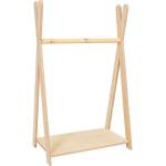 Meowbaby Бяла/в естествен цвят детска закачалка от декор от бор 60x97 cm Montessori - Meowbaby (WTHSW01)