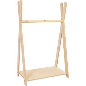 Meowbaby Бяла/в естествен цвят детска закачалка от декор от бор 60x97 cm Montessori - Meowbaby (WTHSW01)