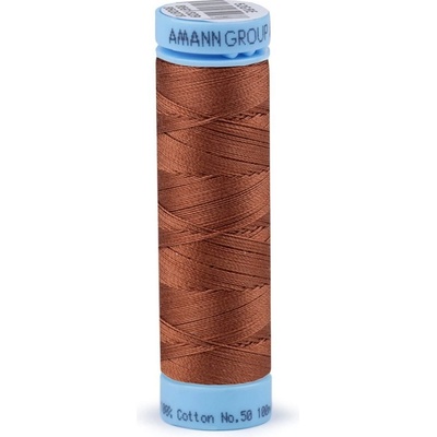 Bavlnené nite 100 m Etiketné č.50 Triana Amann - Bombay Brown (5 ks)