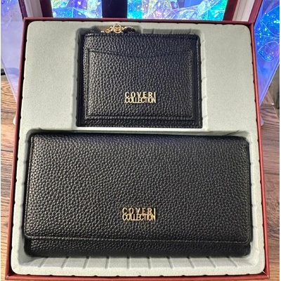 Černá dámská sada peněženka + pouzdro Coveri Collection BLACK