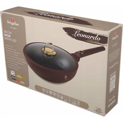 BERLINGERHAUS Panvica wok s pokrievkou a titánovým povrchom 28 cm Leonardo Collection