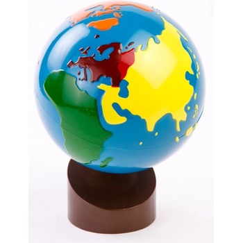 Montessori Glóbus farebné kontinenty