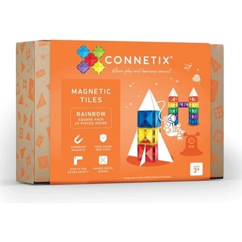 Connetix Rainbow Square Pack 40 ks
