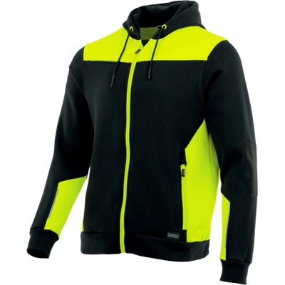 Sara Workwear Softshellová bunda COMFORT PLUS černá žlutá