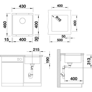 Image 1 of BLANCO SUBLINE 400-U (523423)