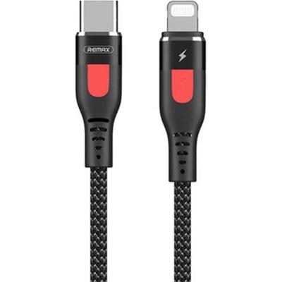 REMAX Кабел Remax Lesu Pro, USB-C към Lightning, 1m, черен (RC-188i)