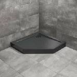Radaway Петоъгълно душ корито Radaway Doros PT Compact Stone 80x80 см, черен акрил (SDRPT8080-05-54S)