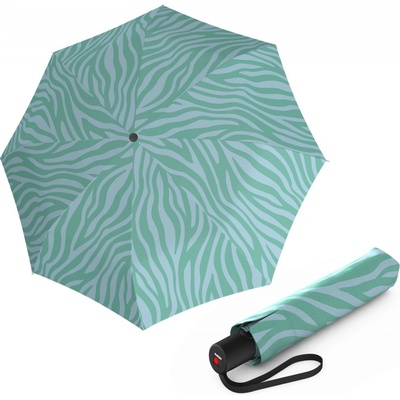 Knirps A.200 Zebra Mint elegantní dámský plnoautomatický deštník mentolový