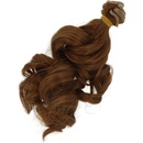 IDEAL Kučeravé vlasy pre bábiky hnedé 15 x 100 cm