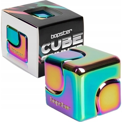Kovová senzorická kostka bopster Cube Spinner metalická