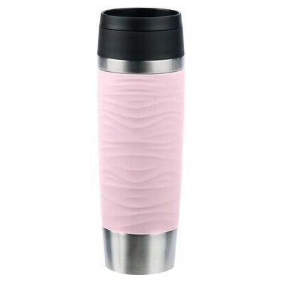Emsa Travel Mug Waves Grande termohrnček 500 ml ružová nerezová oceľ