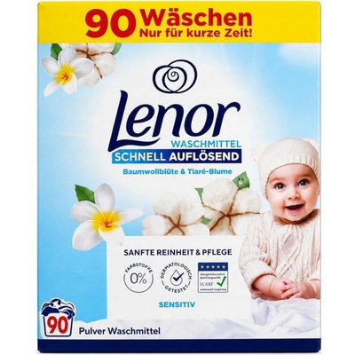 Lenor Baumwollblüte & Tiaré-Blume jemný prací prášek na dětské prádlo 90 PD 4,95 kg