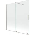Mexen Velar двукрилен разтегателен параван за вана 160 x 150 cm, прозрачен, четкан никел - 896-160-000-01-97 (896-160-000-01-97)