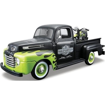 Maisto - Harley-Davidson Custom, 1948 Ford F-1 Pickup + 1948 FL Panhead, 1: 24
