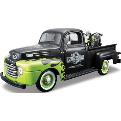 Maisto - Harley-Davidson Custom, 1948 Ford F-1 Pickup + 1948 FL Panhead, 1: 24