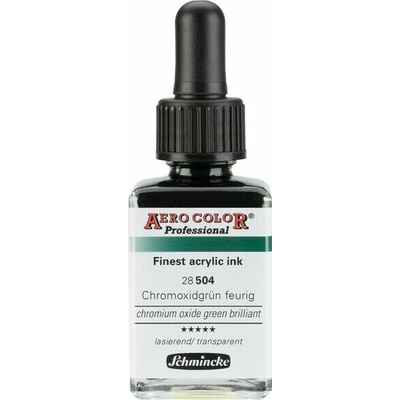 Schmincke Aero Color akrylový atrament Professional Standard 504 chromium oxide brilantná zelená
