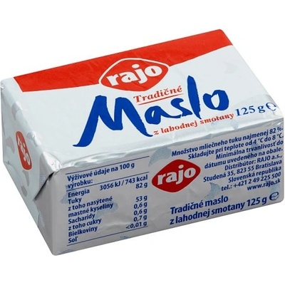 Rajo Tradičné maslo z lahodnej smotany 125 g