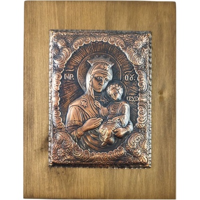 МЕДНА ИКОНА СВЕТА БОГОРОДИЦА ПЪТЕВОДИТЕЛКА