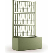 STEFANPLAST Kvetináč, vyvýšený záhon s mriežkou ETHICA 80x36x142cm olivovo zelená